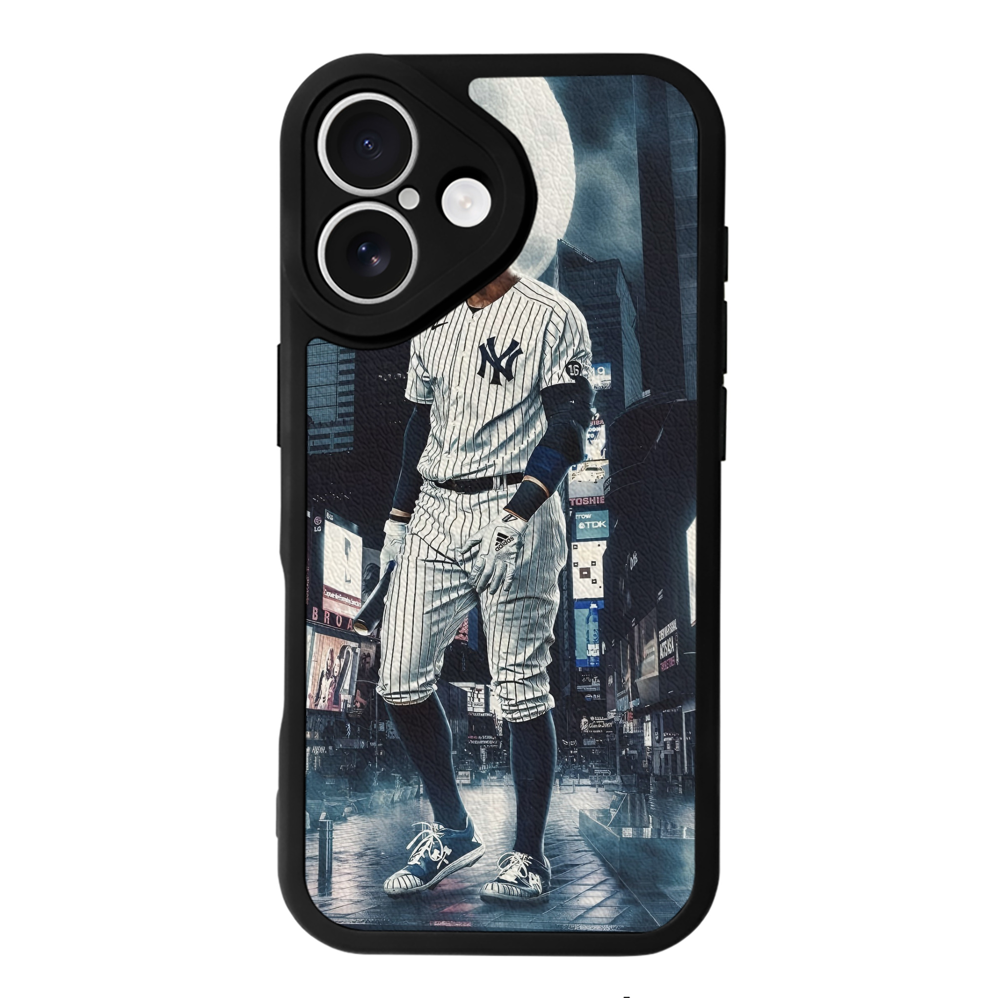 Aaron Judge 60 Home Runs 6 IPhone 16 Silicone Leather Case – UV Print, Lambskin Texture – Perfect Fit, Wireless Charging Compatible, Scratch Resistant, Precise Cutouts – Stylish Protection For IPhone 16